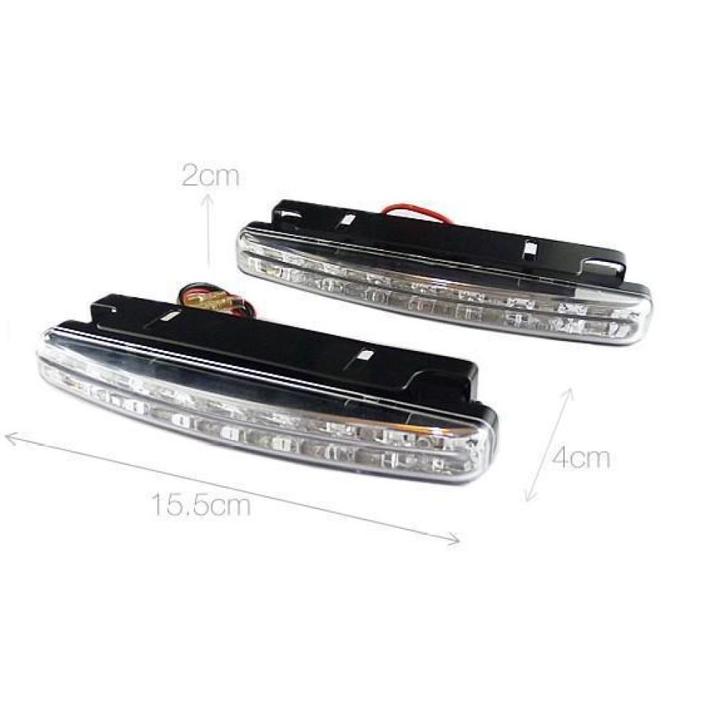 Running Gear Auto - 8LED Automotive Daytime Running Light Universal