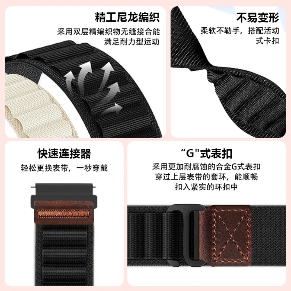 18/20/22mm Nylon+Leather Strap - Runners Gear review and price