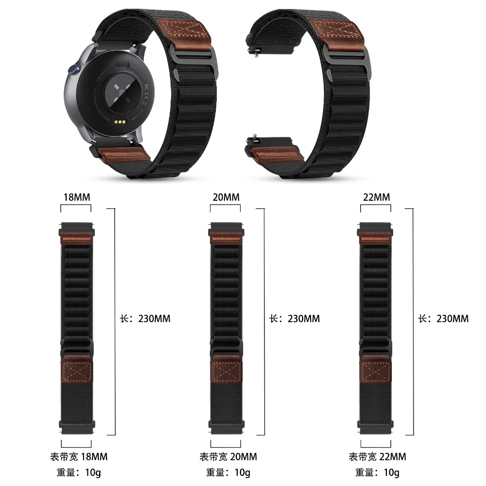 18/20/22mm Nylon+Leather Strap - Runners Gear review and price