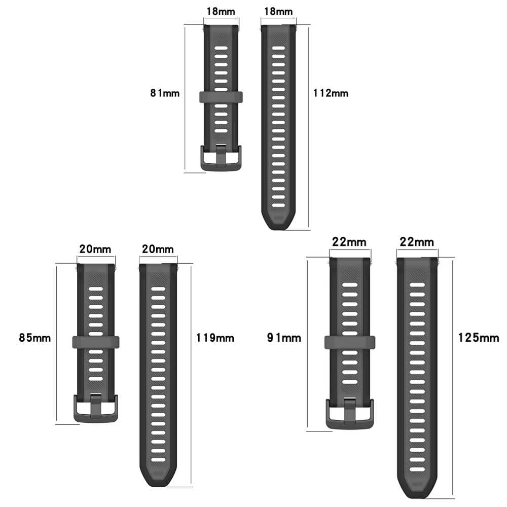 22mm 20mm 18mm Silicone Strap  - Runners Gear review and price