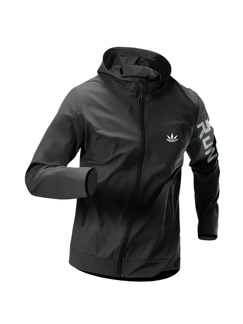 Mens Run Hooded Windbreaker Ja - Running Gear Jacket review and price